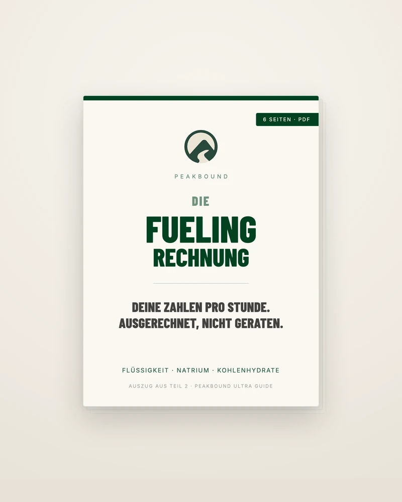 Die Fueling-Rechnung – sechs Seiten als PDF, Auszug aus dem Peakbound Ultra Guide
